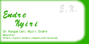 endre nyiri business card